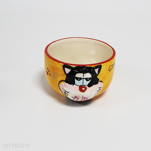 Unique design cute cartoon animal ceramic rice bowl for children