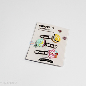 Factory price colorful cartoon silicone bookmark silicone paper clips