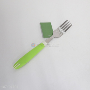 Reasonable price metal cutlery large size stainless steel fork with plastic handle