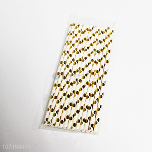 OEM personalized 24 pieces disposable paper drinking straws fashion cocktail straws