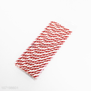 Most popular 24 pieces disposable paper straws fashion drinking straws bar accessories