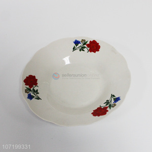 OEM Chinese style flower ceramic plates dinner plates ceramic tableware