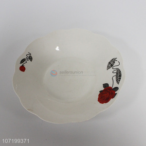 Most popular round decal ceramic plates dinner plates snacks plate