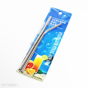 Premium quality stainless steel drinking straws cocktail straws with cleaning brush