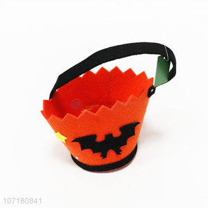 Custom Cute Halloween Felt Gift Bucket Candy Basket