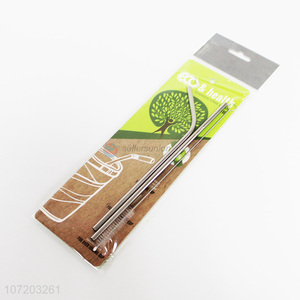 Wholesale 3 Pieces Stainless Steel Straw