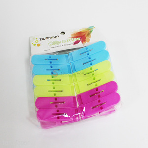 Promotional 12 pieces plastic clothes pegs laundry accessories picture clips