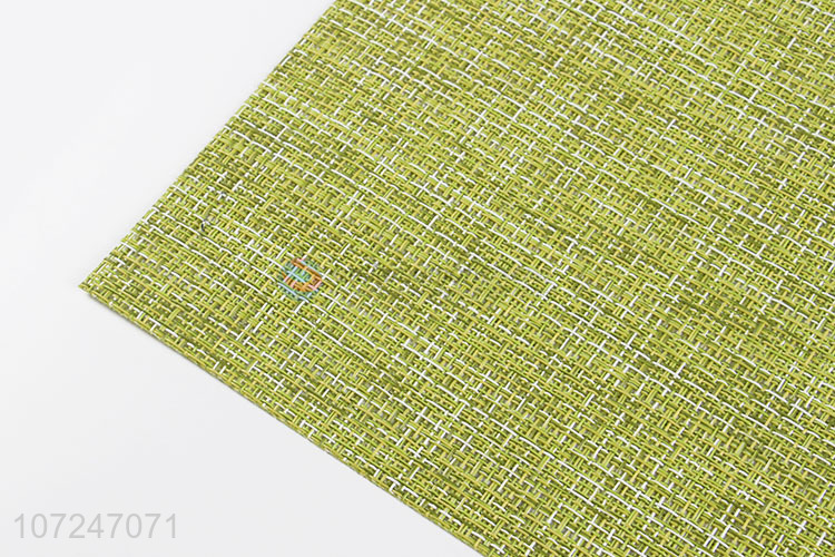 New products rectangle woven dinner table mat pvc placemat