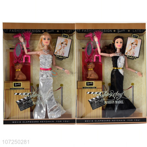 Factory direct sale 11.5inch 12joints solid body fashion model doll set best presents