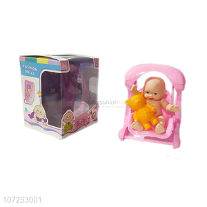 Wholesale Vinyl Doll With Chair Swing Set Childrens Playing Toy Set