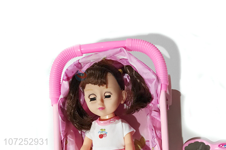 New Style 14 Inch Baby Doll Kits Baby Toy Doll Stroller For Girls