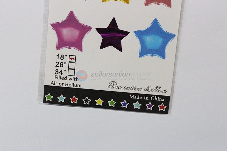 Best quality decorative star helium balloon foil balloons party supplies