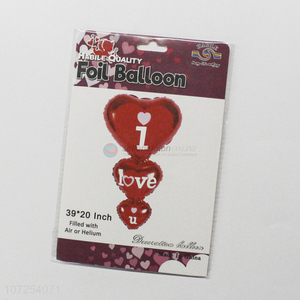 China supplier wedding party supplies heart shape aluminum foil balloon