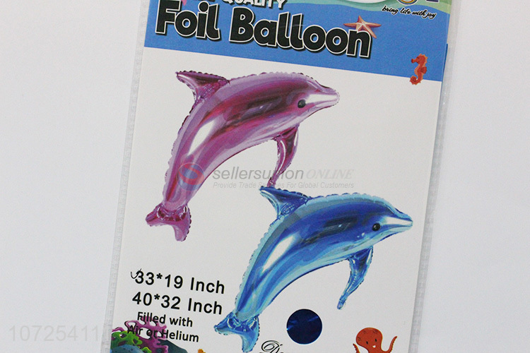 Excellent quality dolphin foil balloon for kids birthday party decoration