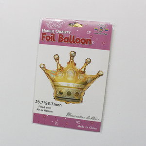 Hot products kids toys cartoon crown shape aluminum foil balloon