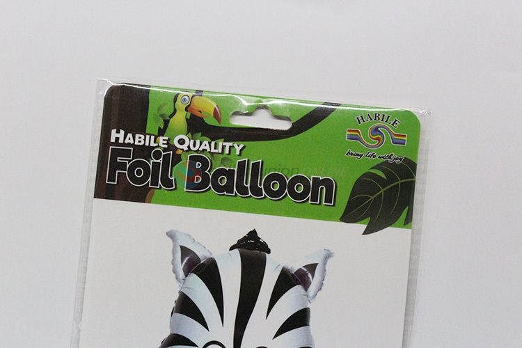 Reasonable price zebra foil balloon for kids birthday party decoration