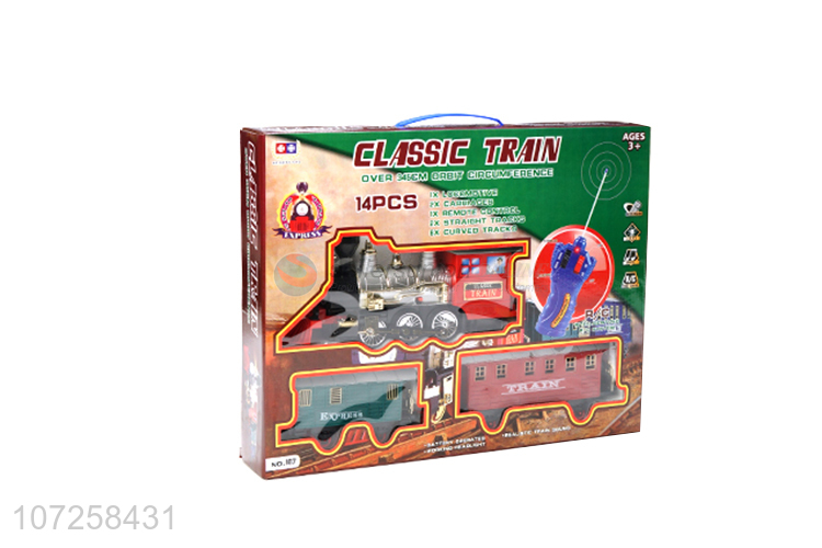 Suitable price track train toy slot toy plastic rail train set