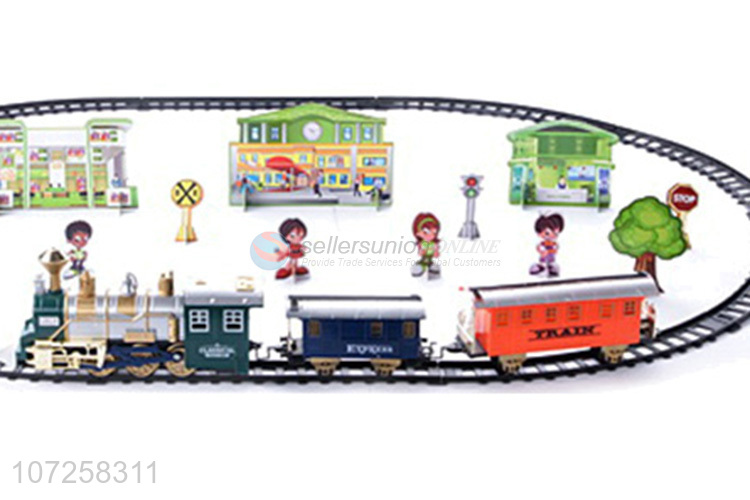 New products track train toy slot toy plastic rail train set