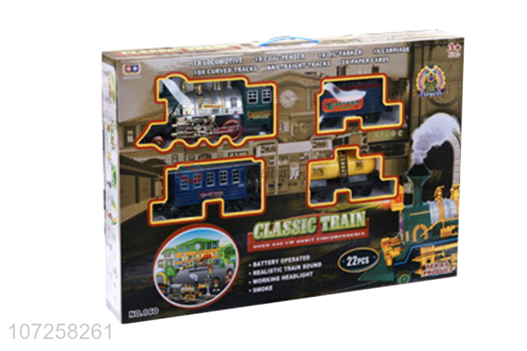 Best selling plastic track toys battery operated toy train for kids