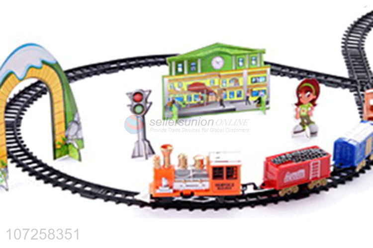 Most popular boys railway toy train battery operated train set