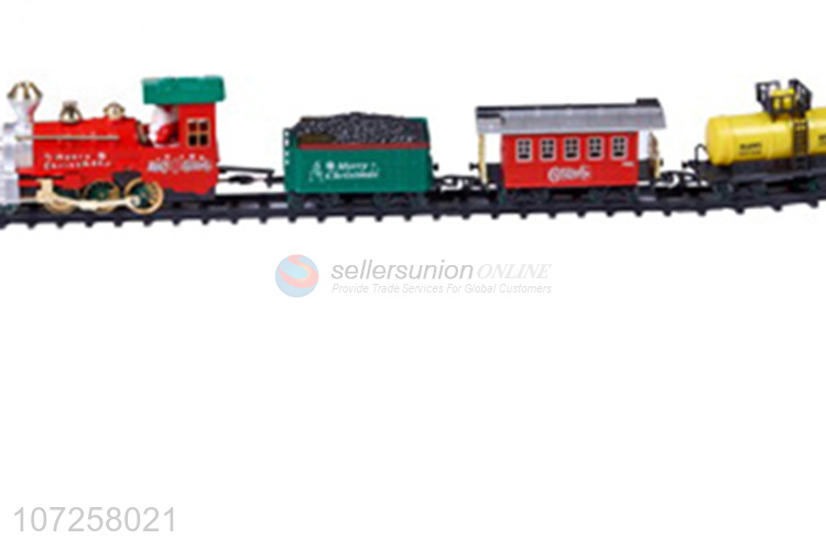 Best sale plastic track toys battery operated toy Christmas train for kids