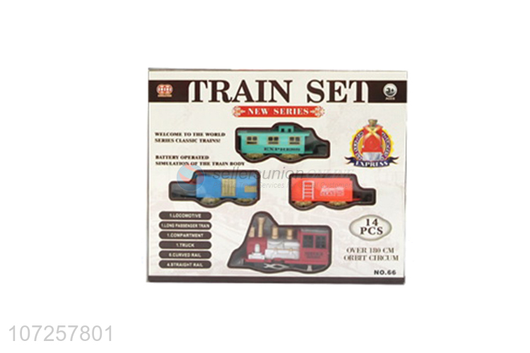 Wholesale custom electric battery operated mini plastic smoke train set