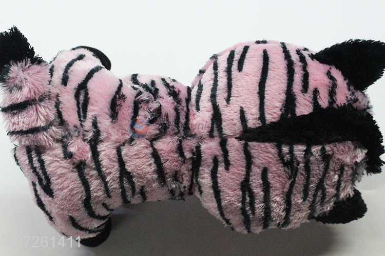 Latest arrival handmade plush zebra toy cartoon animal toy