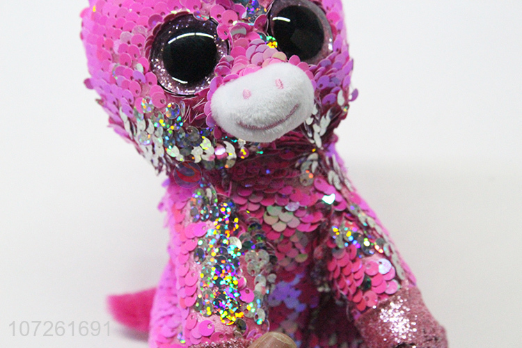 Top supplier handmade sequin plush horse toy cartoon animal toy