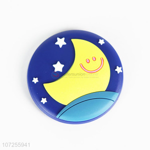 Promotional Moon Cartoon Round Shape PVC Fridge Magnet