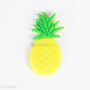 Good market pineapple shape pvc fridge magnet