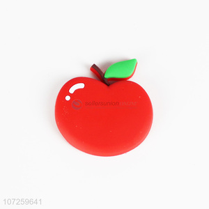 OEM cheap apple shape pvc fridge magnet