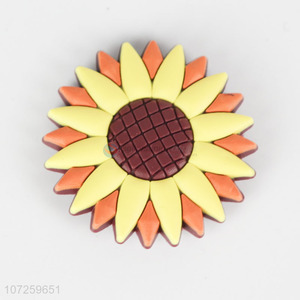 High quality sunflower shape pvc fridge magnet