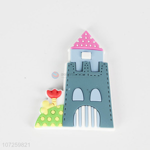 Good quality castle shape pvc fridge magnet