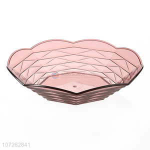 New Design Resin Fruit Plate Fashion Transparent Fruit Tray
