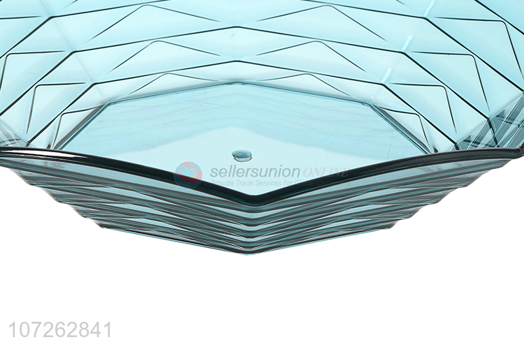 New Design Resin Fruit Plate Fashion Transparent Fruit Tray