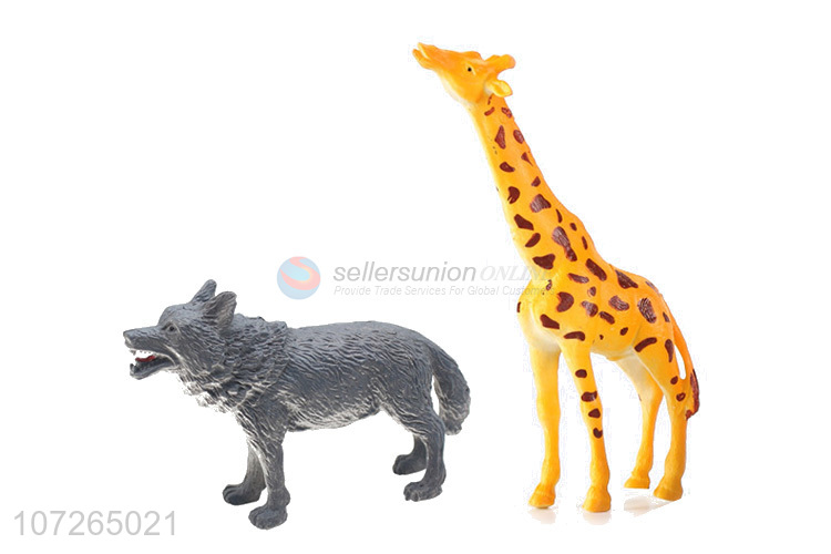 Best Price Plastic Wildlife Simulation Animal Model Toy Set Kids Toy