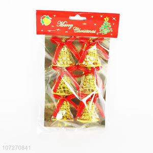 Hot Selling 6PCS Festival Decorations Plastic Christmas Bells