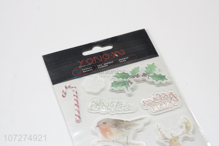 Hot selling Christmas decoration clear stamps kids toy