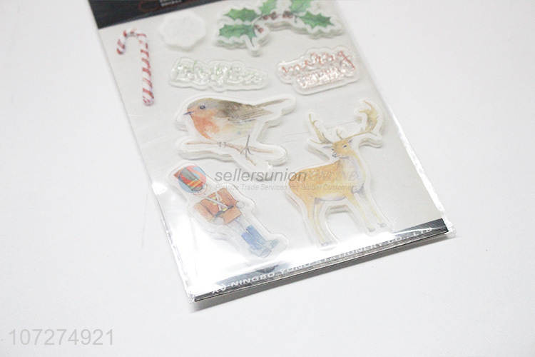 Hot selling Christmas decoration clear stamps kids toy