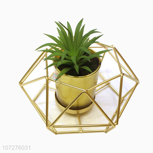 New products table decoration creative geometric candle holder metal crafts