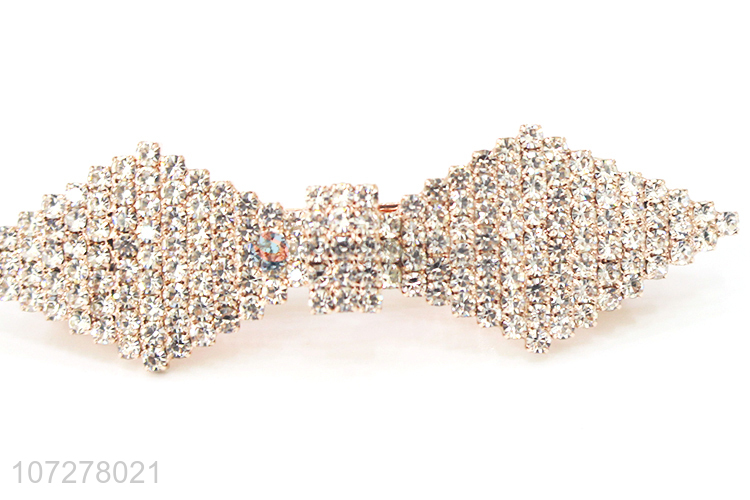Custom Bling Bling Rhinestone Hair Clip For Women