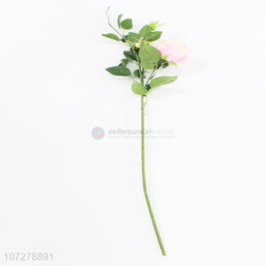 Good market 3 heads artificial rose flower cloth flowers decorative bouquet