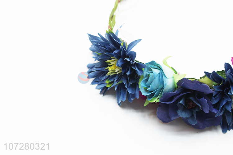 Newest Style Fashion Flower Headband Colorful Wreath For Womens Girls