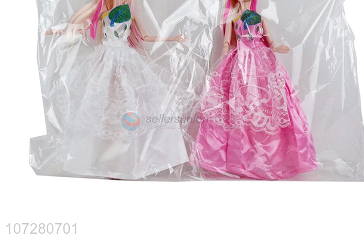 Best Sale Solid Body 12 Joints Pretty Wedding Dress Girl Doll Toy
