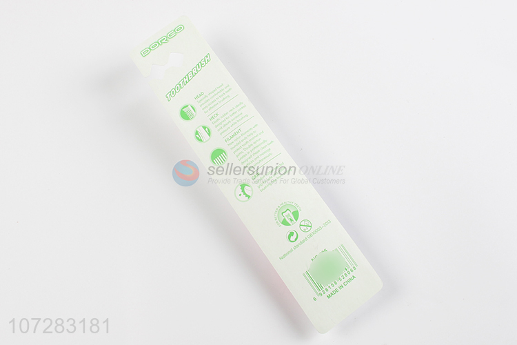 China supplier custom logo travel use plastic toothbrush for adults