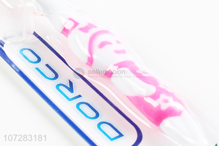 China supplier custom logo travel use plastic toothbrush for adults