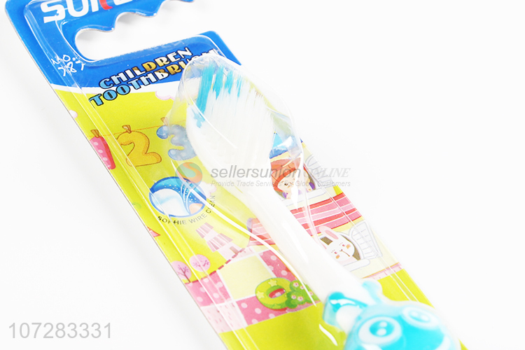 Wholesale price cartoon caterpillar handle kids plastic toothbrush