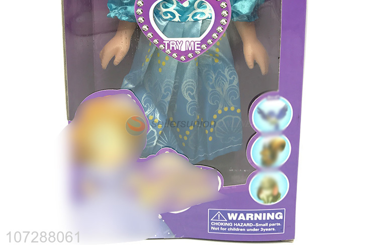 Hot Selling 12 Inch Music Baby Doll With Crown