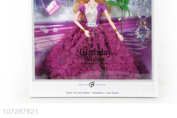 Hot Sale 11 Joints Solid Body Wedding Dress Girls Doll