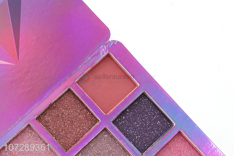 Wholesale custom portable high pigment 9 colors eye shadow palette